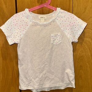 Matilda Jane White Tee with Colorful Dots